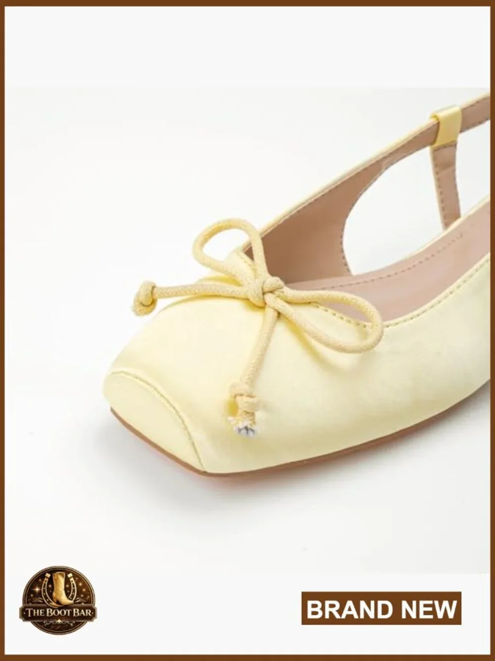 Square Toe Bow Knit Flats with Ankle Buckles Slingback Dressy Shoes